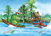 Louisiana Bayou Swamp Christmas Cards